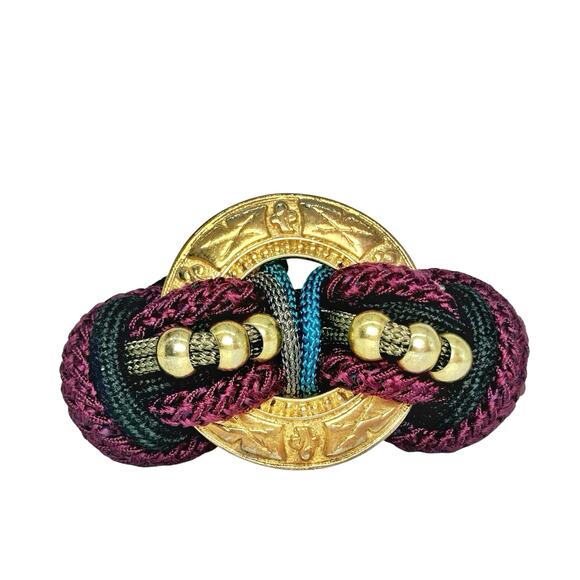 Vintage Statement Waist Belt Gold Medallion Rope Buckle Boho Glam Festival Luxe main image 13